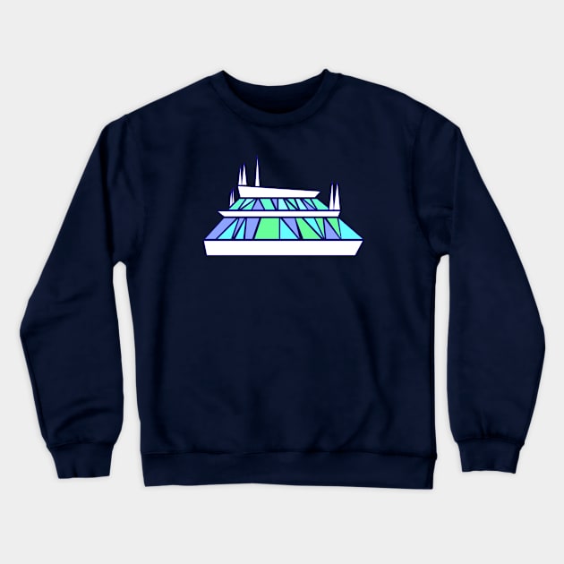 Space Mountain Crewneck Sweatshirt by singinglaundromat